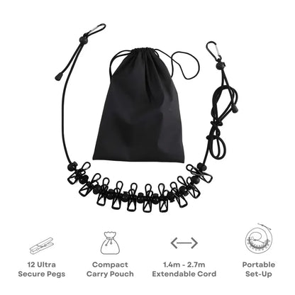 Travel Clothesline Portable Stretch Design