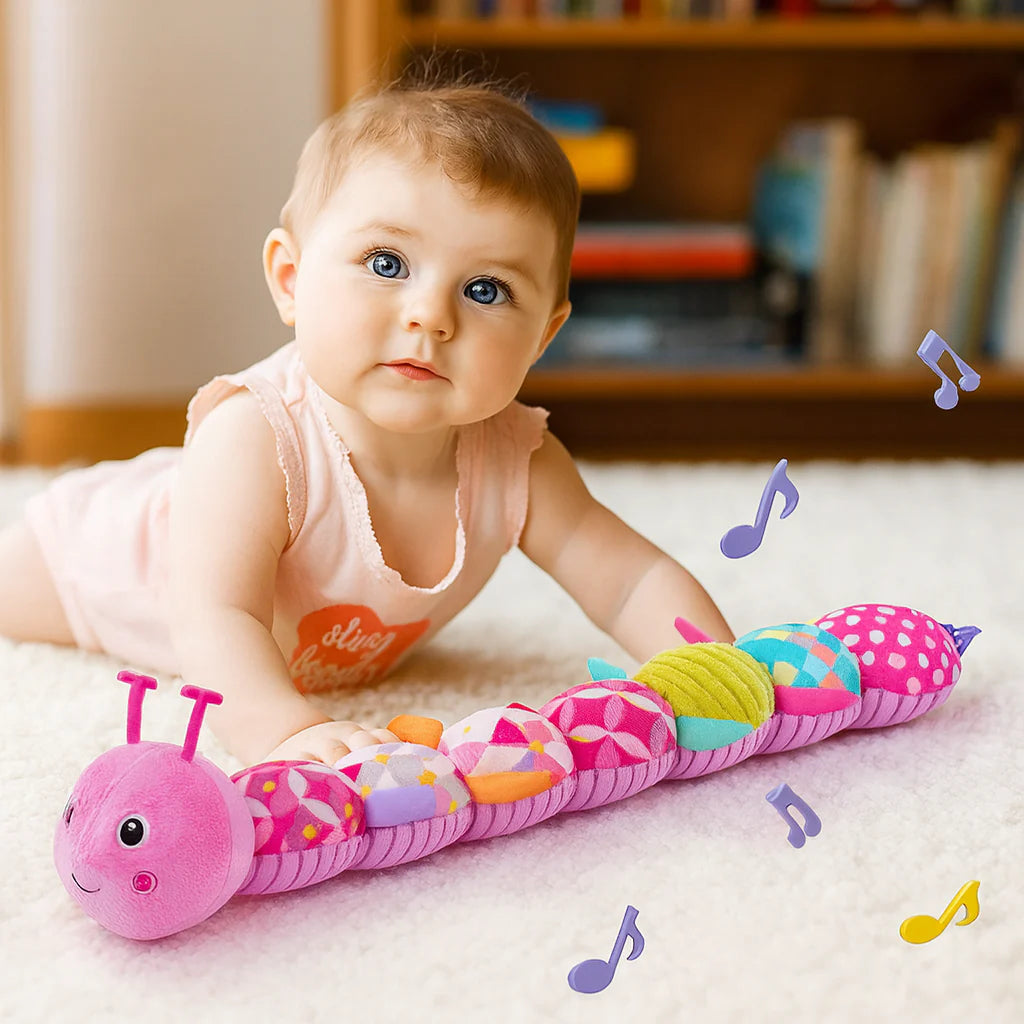 Sensory Musical Plush Toy Caterpillar for Babies