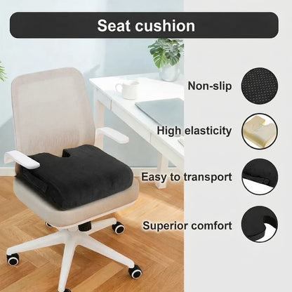 Ergonomic Seat Cushion with U-Shaped Comfort Design