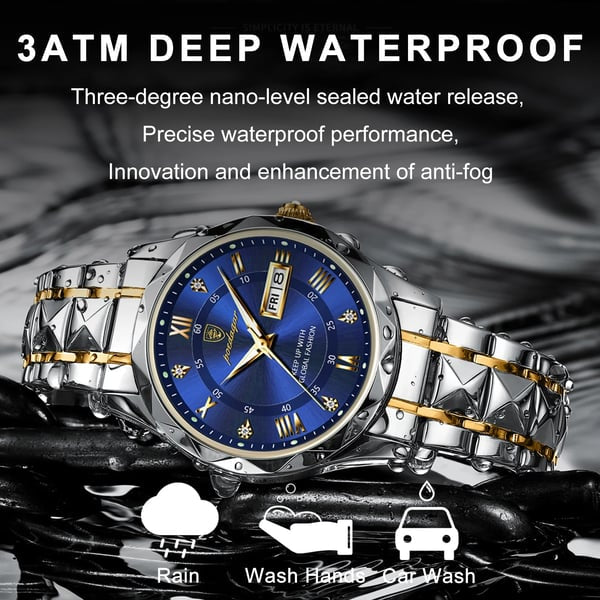Luxury Men's Watch, Japanese Miyota Quartz, 316L Stainless Steel Case