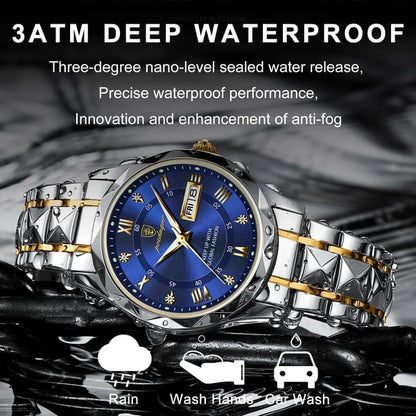 Obsetic Men's Luxury Waterproof Wristwatch with Luminous Display