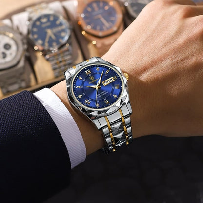Obsetic Men's Luxury Waterproof Wristwatch with Luminous Display