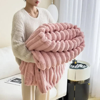 Luxury Faux Fur Blanket Soft Warm Stylish Throw