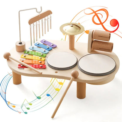 Children's Music Station Wooden Musical Toy Set
