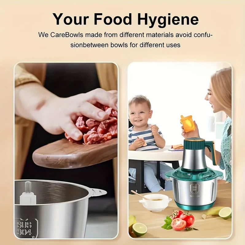 Stainless Steel Meat And Vegetable Chopper, Multifunction Kitchen Machine