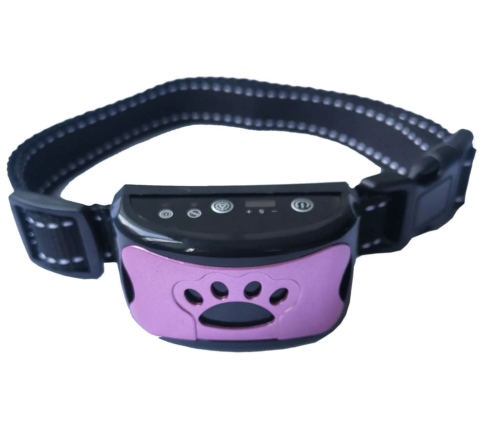 Rechargeable Anti Bark Dog Collar Adjustable Reflective Waterproof Nylon