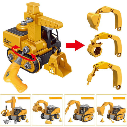 Construction Toy For Kids Excavator Educational Assembly Building Set