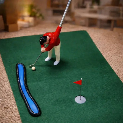 Indoor Mini Golf Set with 6 Clubs and Adjustable Course Layout