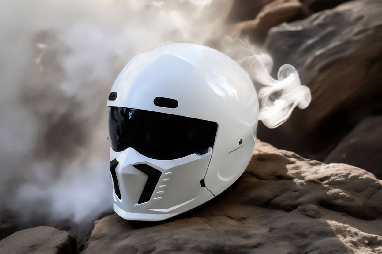 Retro Pilot Motorcycle Helmet with Anti-Fog Polycarbonate Lens and Ventilation