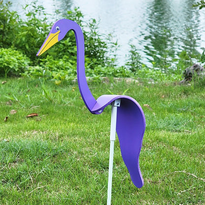 Spinning Bird Ornament with Swivel Hook and Stainless Steel Construction for Gardens