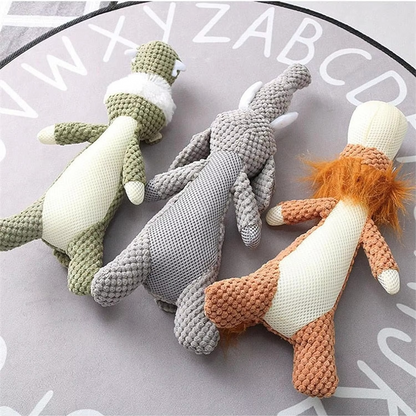 Large Breed Plush Dog Toy with Built-In Squeaker and Machine Washable Fleece
