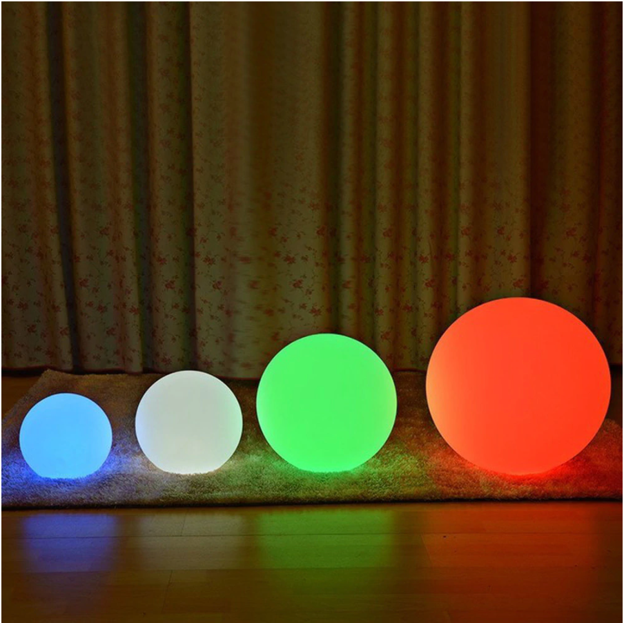 Color Changing LED Orb Lamp with Remote Control and 10-Hour Battery Life