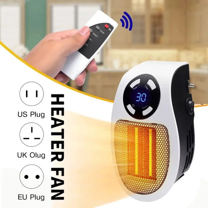 Compact Space Heater with Tip Over Protection and Overheat Shutoff