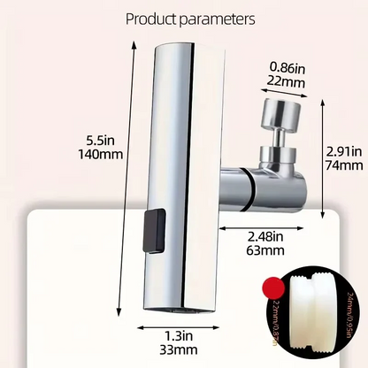 Versatile Splash Proof Faucet Adapter for Kitchen and Bathroom Sinks