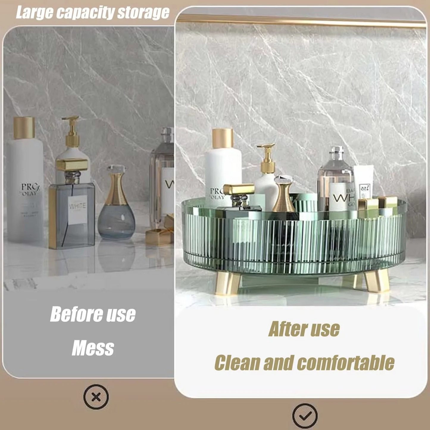 360 Degree Rotating Makeup Organizer