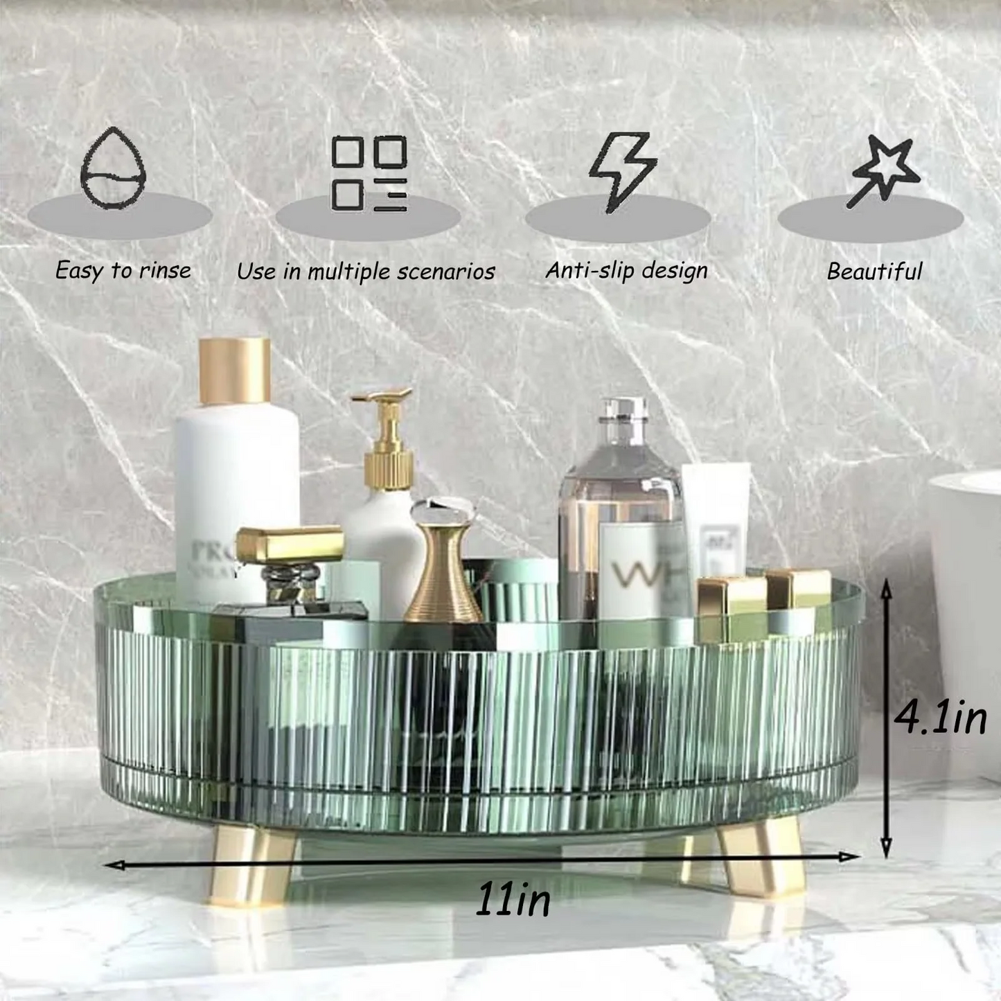 360 Degree Rotating Makeup Organizer