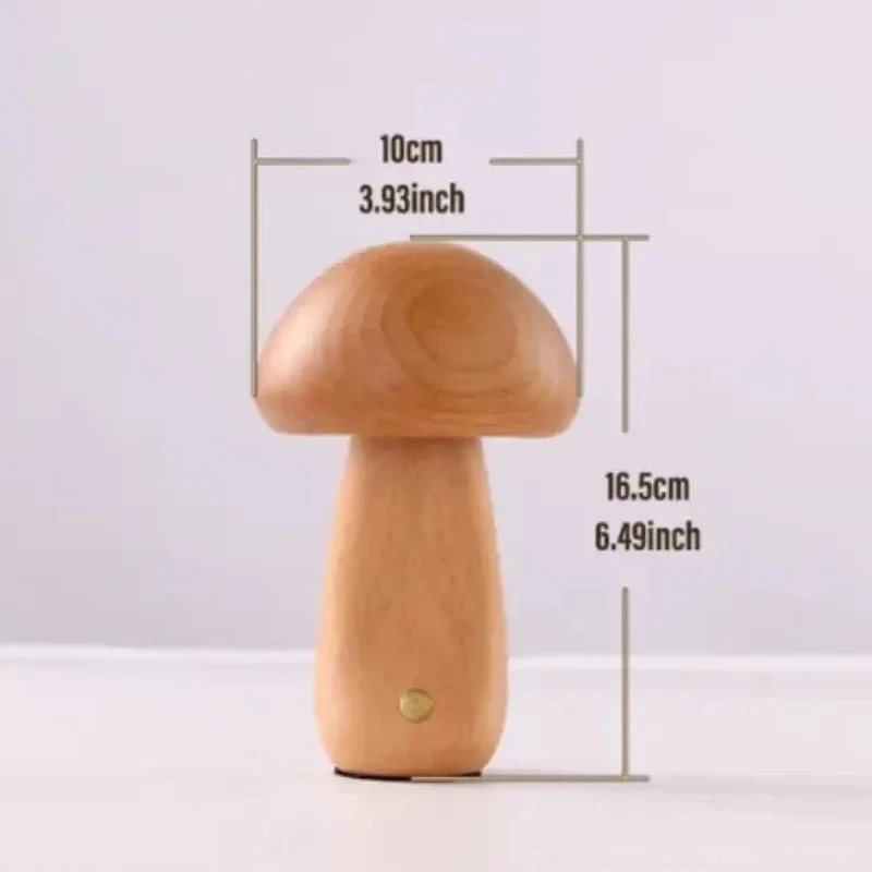Mushroom Night Light with Touch Control and Adjustable Brightness