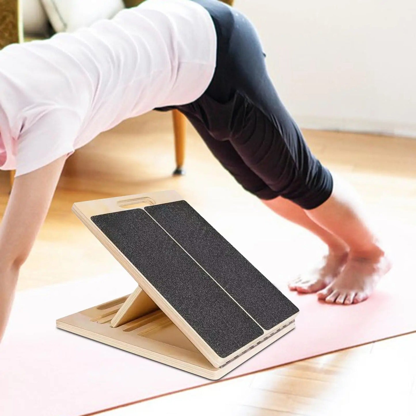 Calf Stretcher Board with Adjustable Incline and Non-Slip Surface, Foldable