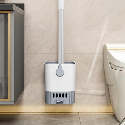 Wall Mounted Flexi Handle Toilet Brush with Modern Holder