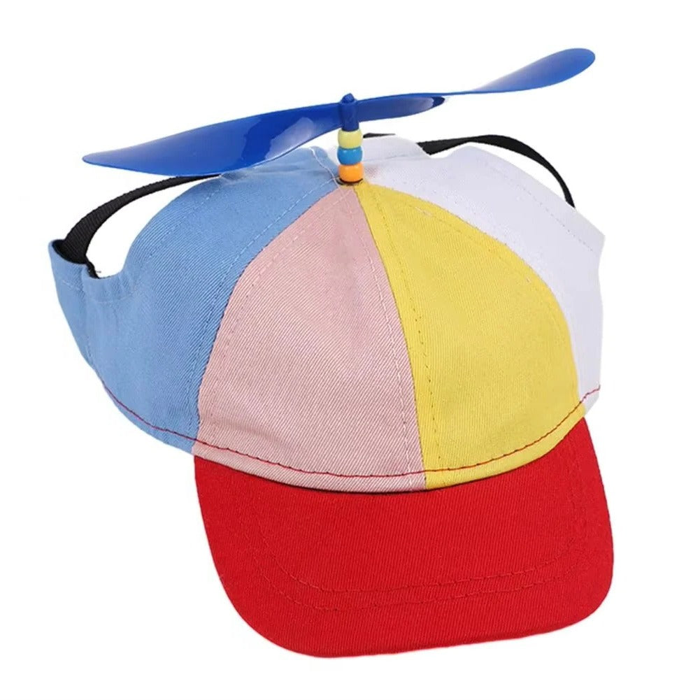 Colorful Pet Hat with Propeller Design