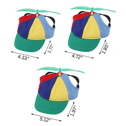 Colorful Pet Hat with Propeller Design