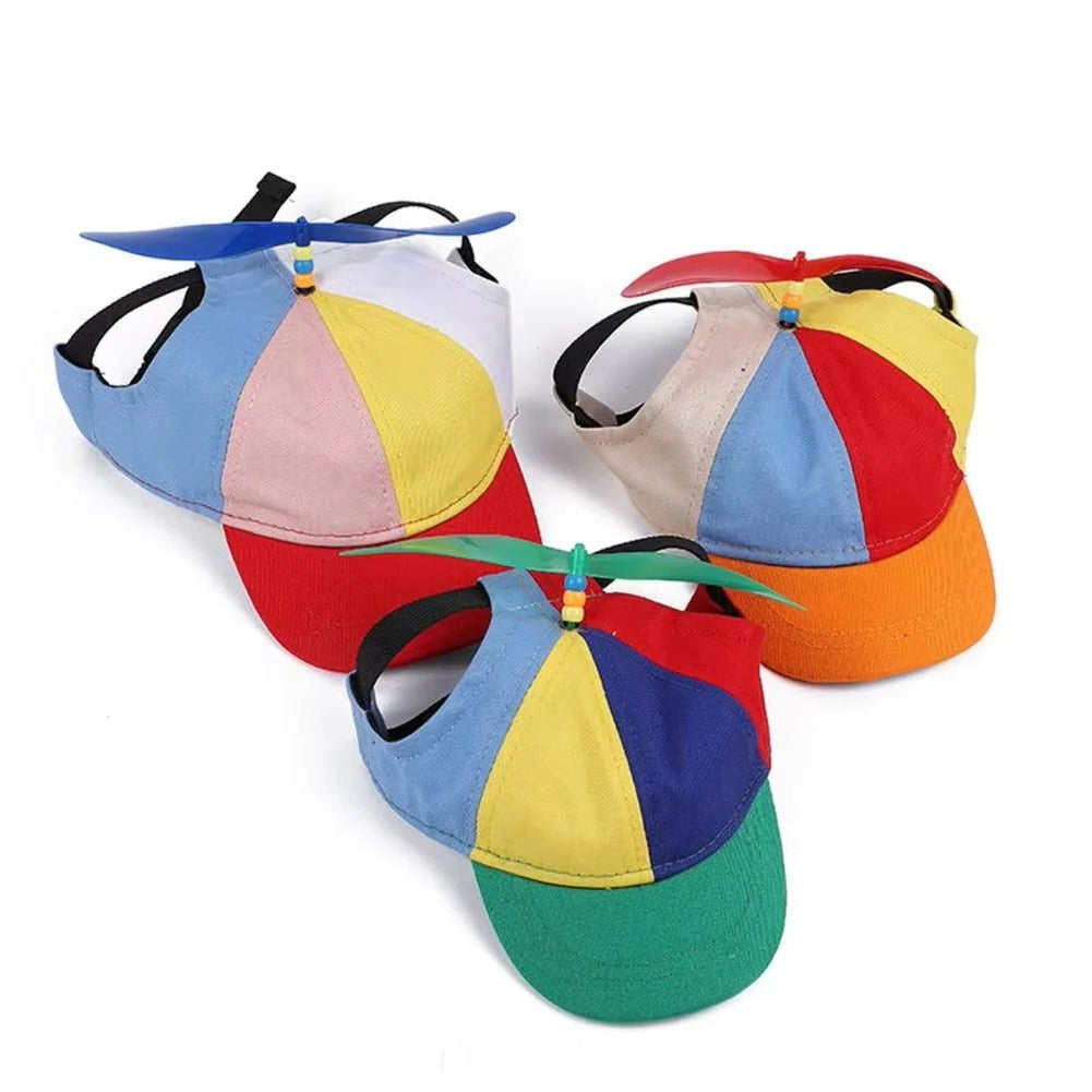 Colorful Pet Hat with Propeller Design
