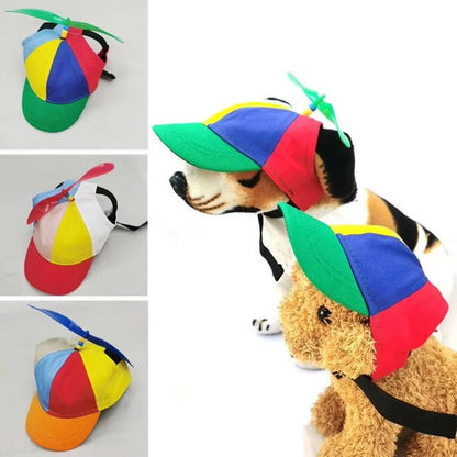 Colorful Pet Hat with Propeller Design