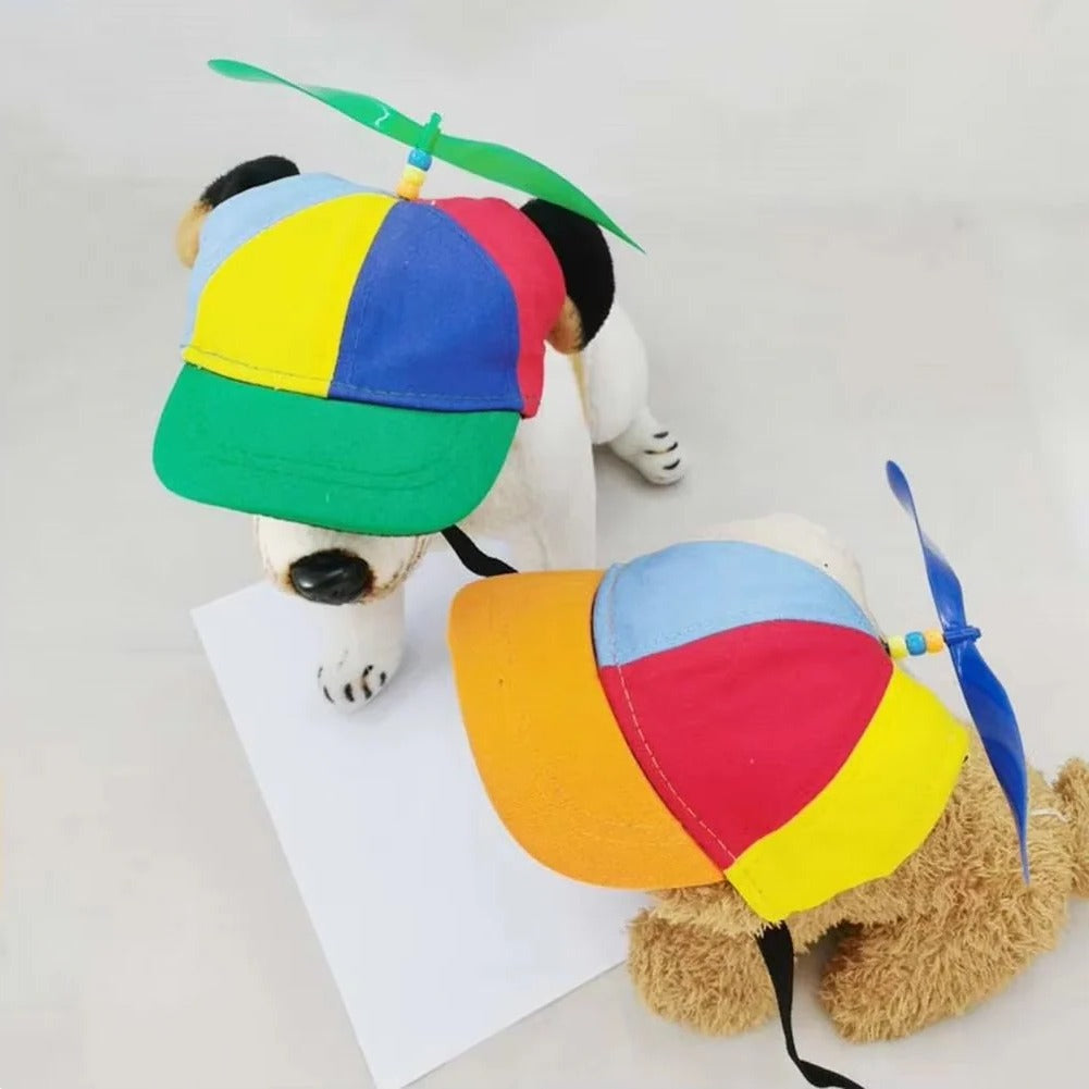 Colorful Pet Hat with Propeller Design