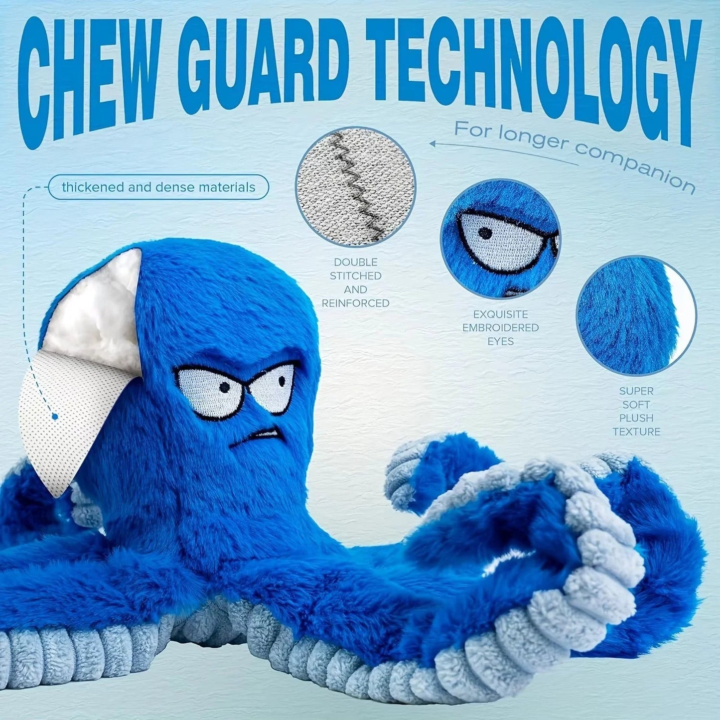 Squeaky Octopus Toy for Dogs