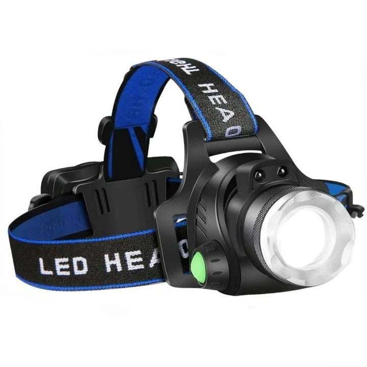 High-Power LED Headlamp with Rechargeable Battery