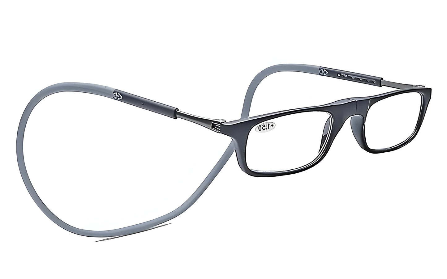 Magnetic Reading Glasses with Neck Loop and Split Bridge Design