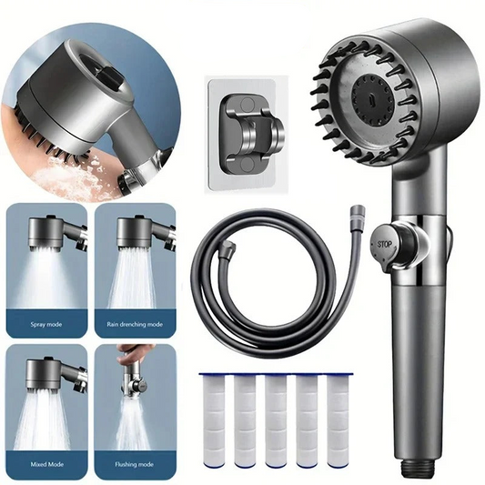 Filtered Shower Head with High Pressure Spray for Clean Water
