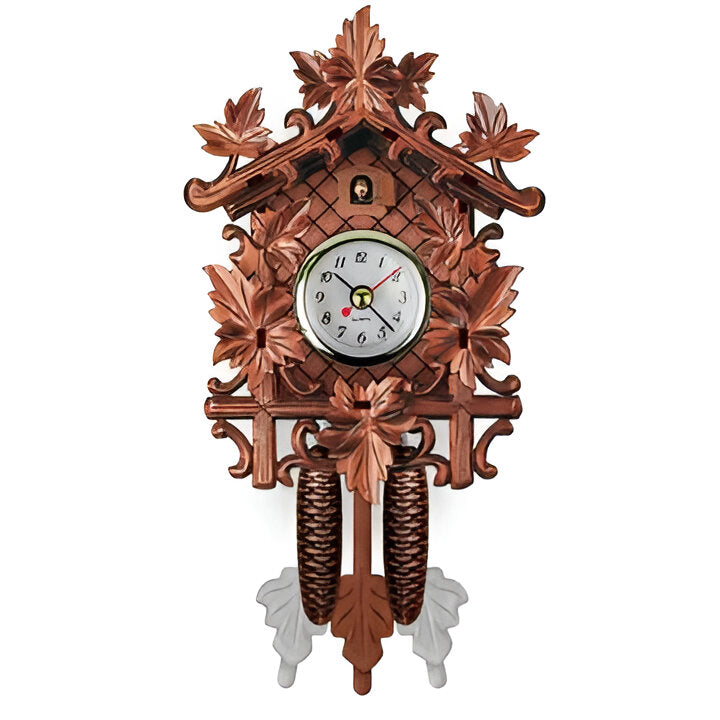 Traditional Cuckoo Wall Clock with Retro Wooden Style