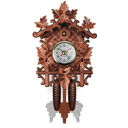 Traditional Cuckoo Wall Clock with Retro Wooden Style