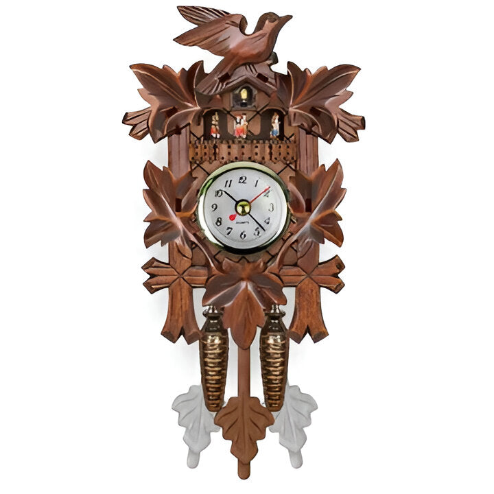 Traditional Cuckoo Wall Clock with Retro Wooden Style