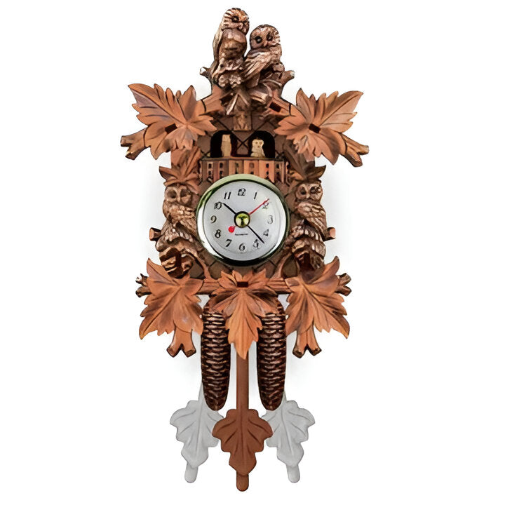 Traditional Cuckoo Wall Clock with Retro Wooden Style