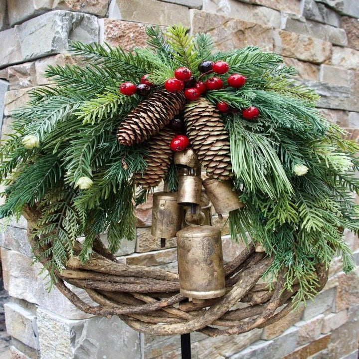 Handcrafted Farmhouse Holiday Wreath with Natural Accents