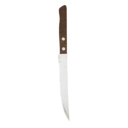 Stainless Steel Steak Knives with Wooden Handles