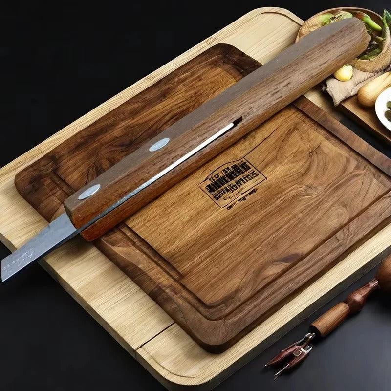 Stainless Steel Steak Knives with Wooden Handles