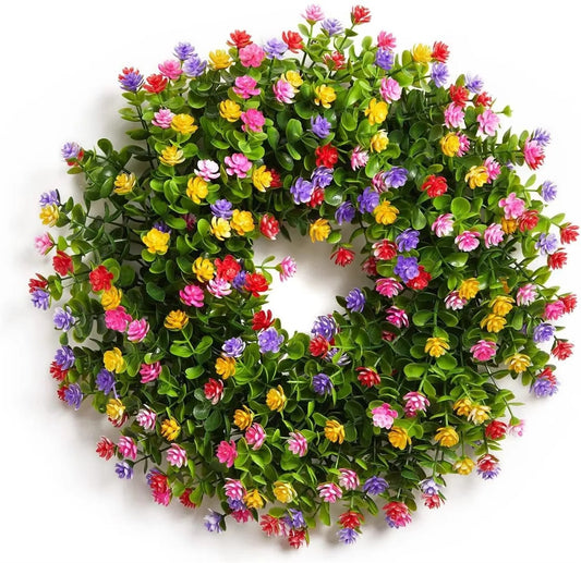 Seasonal Decorative Floral Wreath for Doors, Walls, and Windows