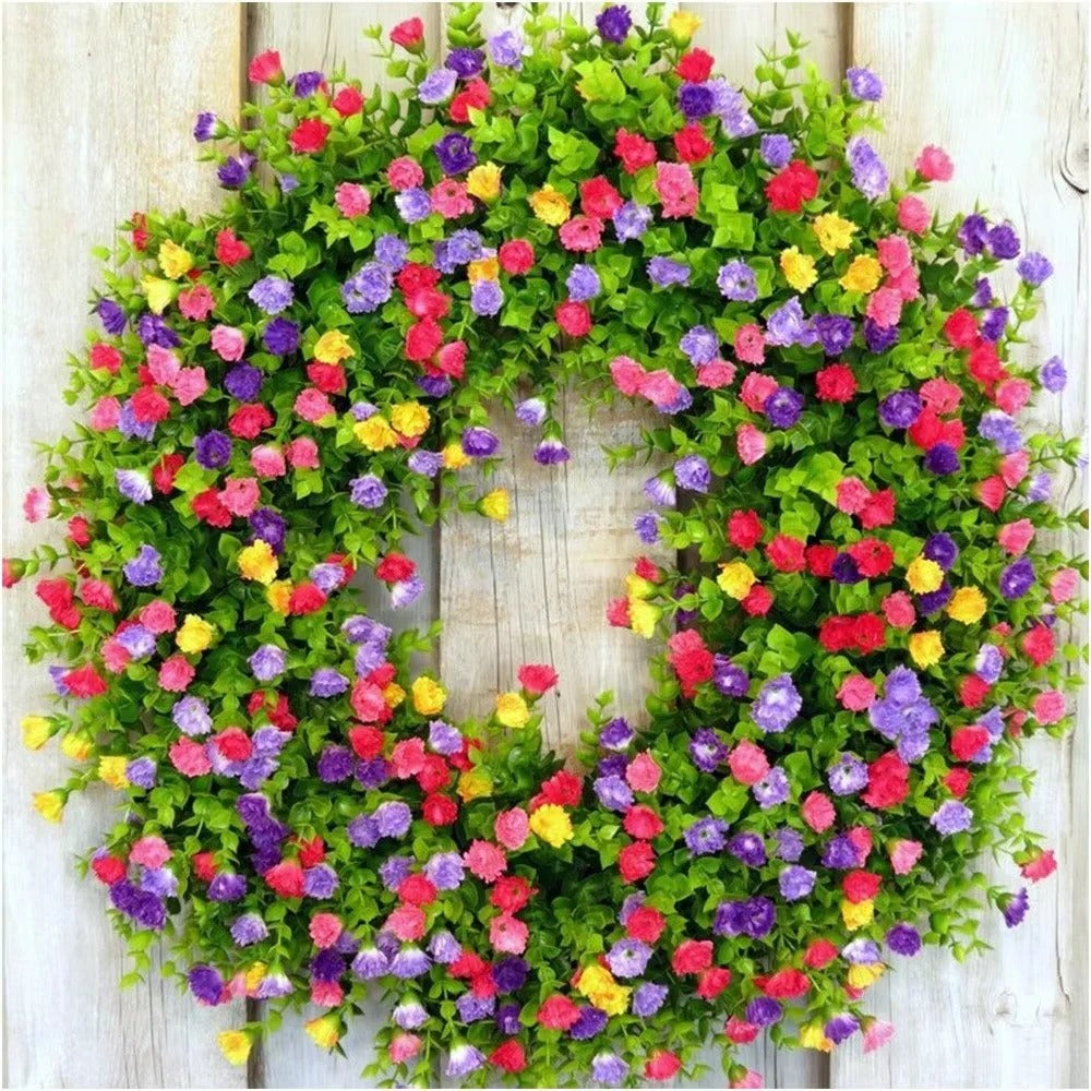Seasonal Decorative Floral Wreath for Doors, Walls, and Windows