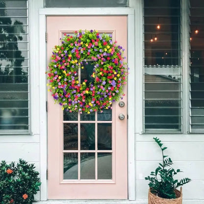 Seasonal Decorative Floral Wreath for Doors, Walls, and Windows