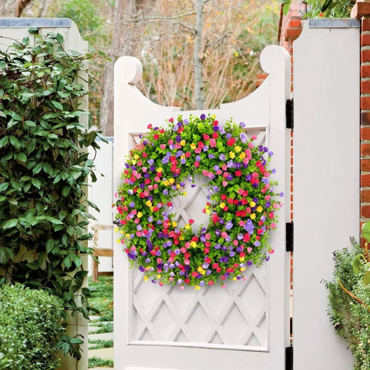 Seasonal Decorative Floral Wreath for Doors, Walls, and Windows