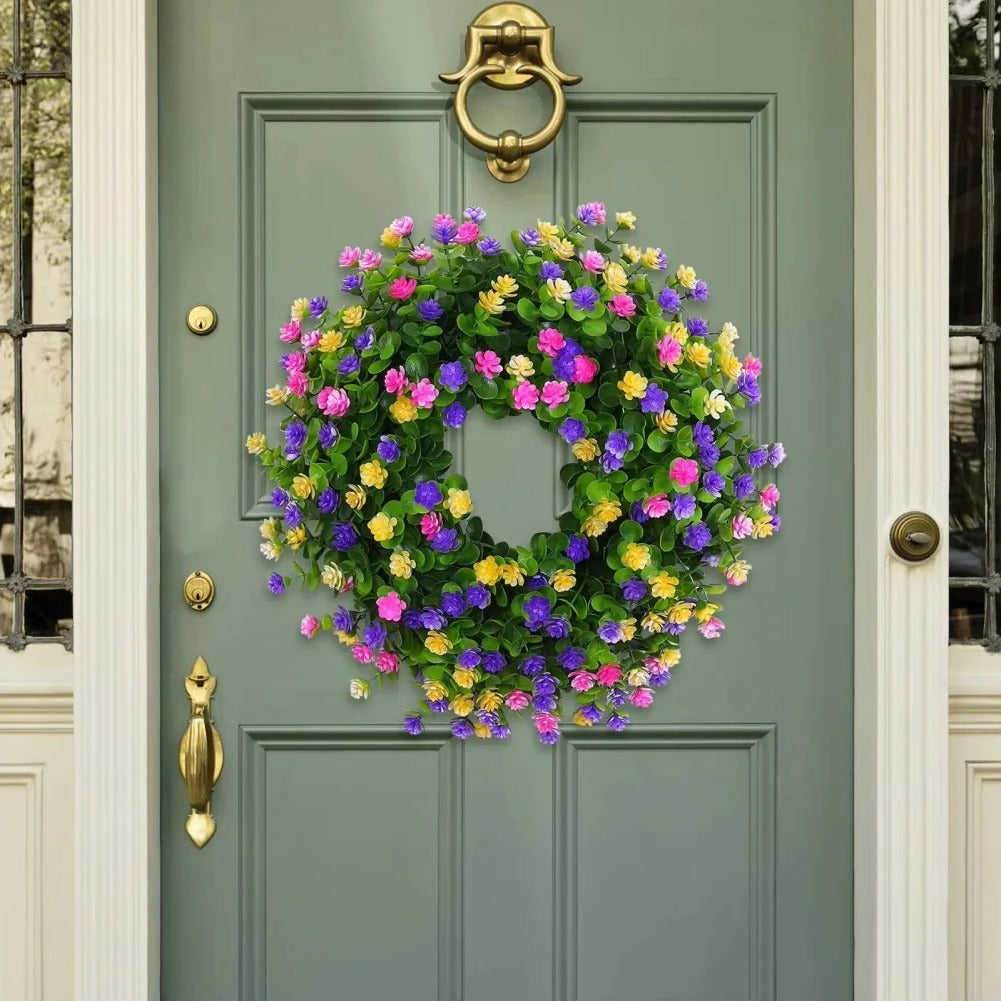Seasonal Decorative Floral Wreath for Doors, Walls, and Windows