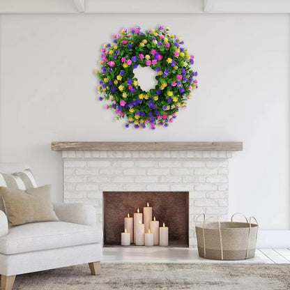 Seasonal Decorative Floral Wreath for Doors, Walls, and Windows