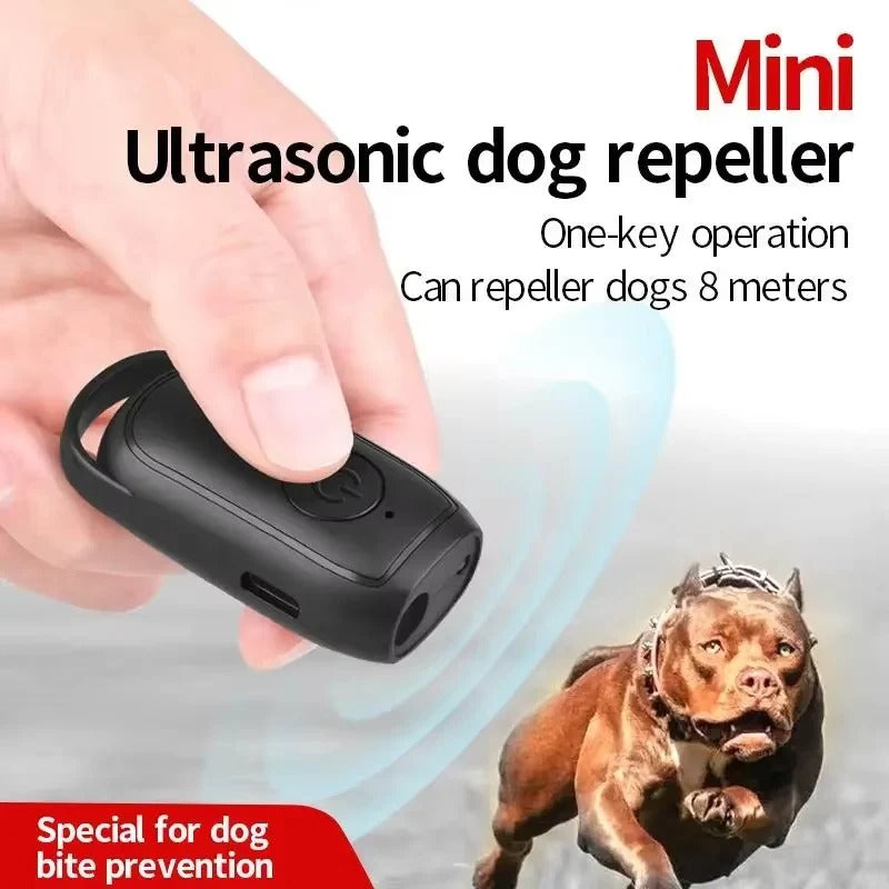 Pocket-Size Ultrasonic Dog Trainer with LED Light
