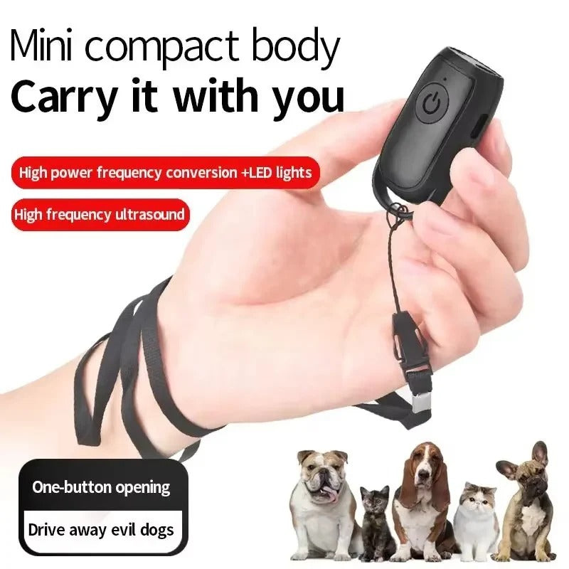 Pocket-Size Ultrasonic Dog Trainer with LED Light