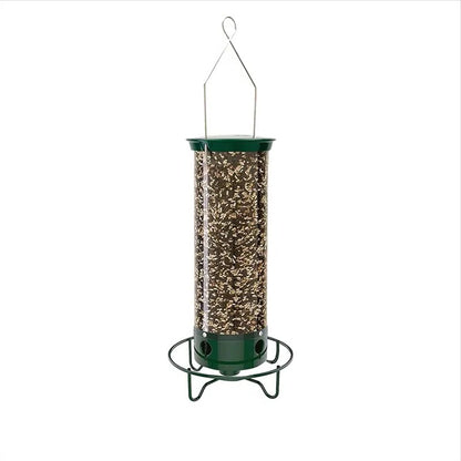 Durable Metal Bird Feeder with Window Mount and Rotating Perch System