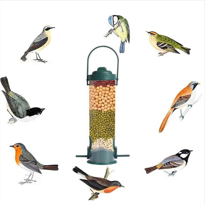 Durable Metal Bird Feeder with Window Mount and Rotating Perch System