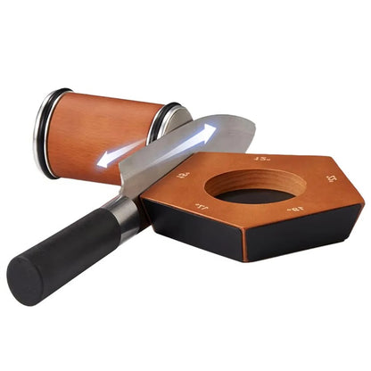 Rolling Knife Sharpener with 12° and 20° Magnetic Guides